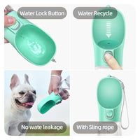Botella de Agua Portátil 2 en 1 para Perros