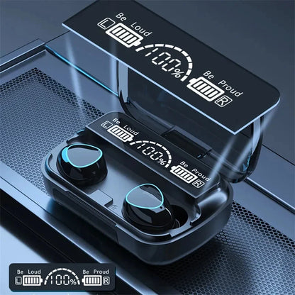Wireless Bluetooth Earbuds — HiFi Sound, Noise Cancellation & LED Charging Case