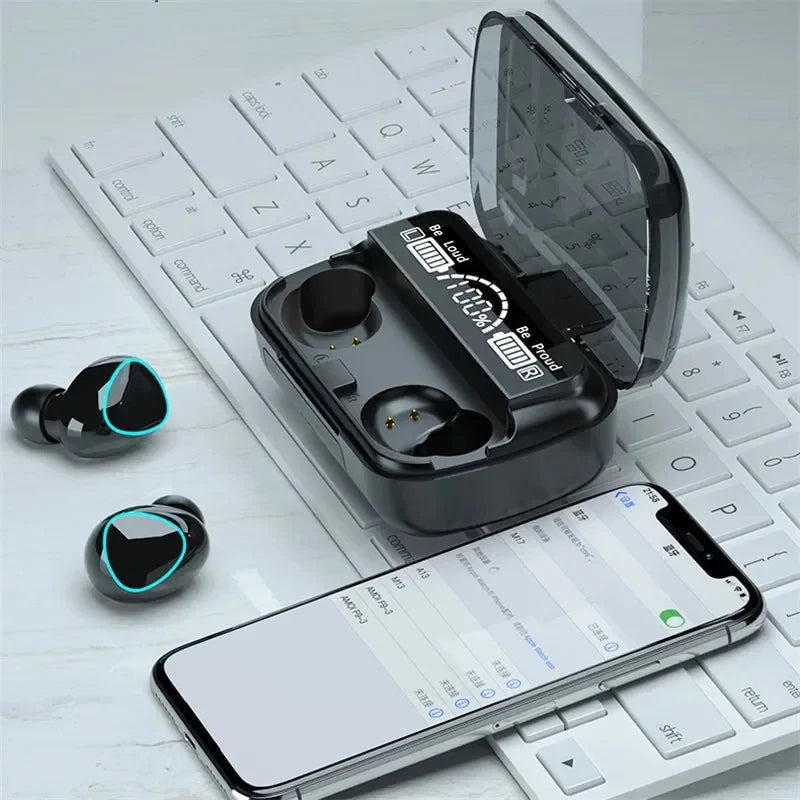 Wireless Bluetooth Earbuds — HiFi Sound, Noise Cancellation & LED Charging Case