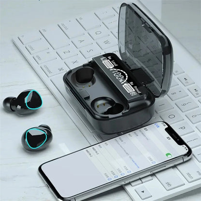 Wireless Bluetooth Earbuds — HiFi Sound, Noise Cancellation & LED Charging Case