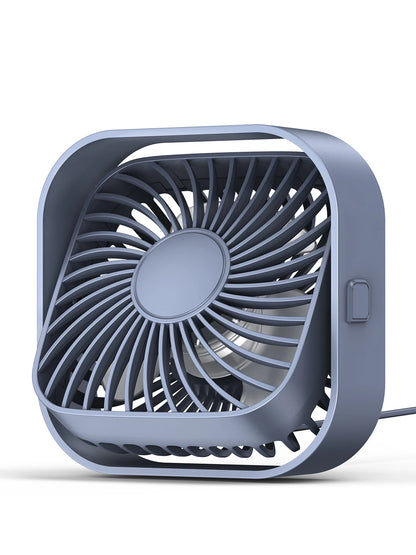 Mini ventilador de escritorio USB portátil — 3 velocidades, silencioso y potente