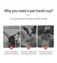 Botella de Agua Portátil 2 en 1 para Perros
