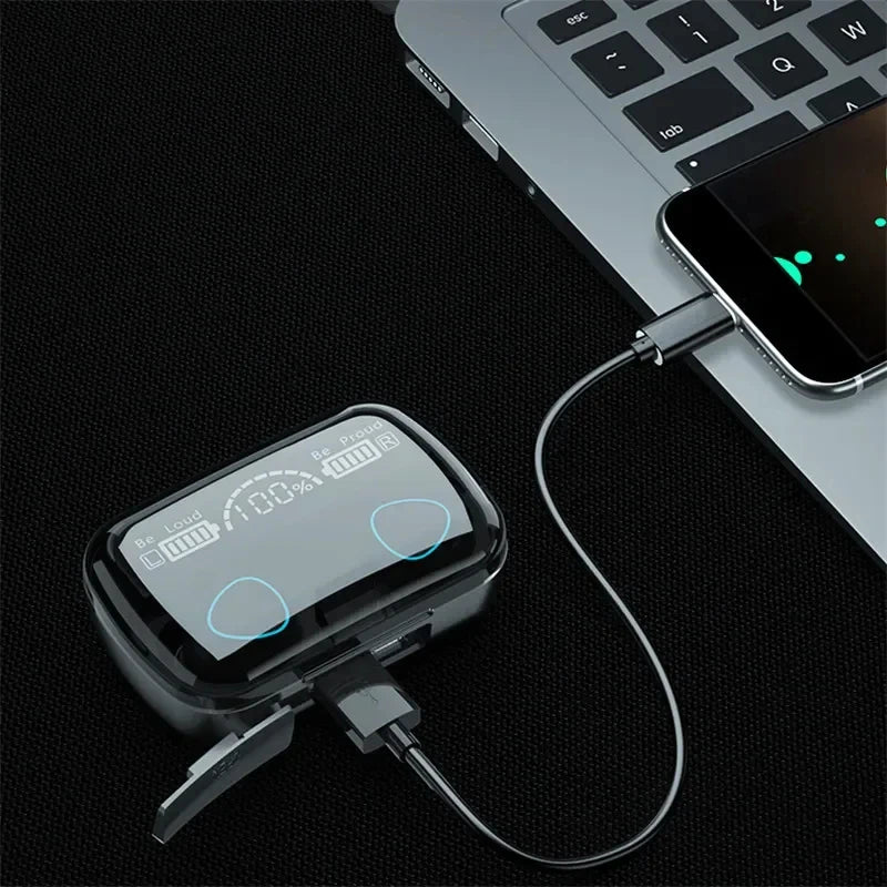 Wireless Bluetooth Earbuds — HiFi Sound, Noise Cancellation & LED Charging Case